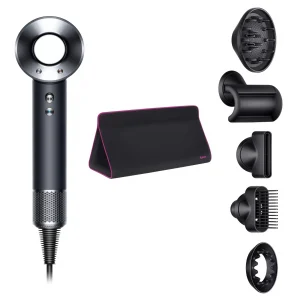 Фен Dyson Supersonic HD07 (черный/серебристый) с 5 насадками и дорожным чехлом