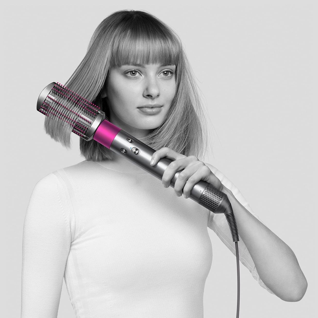 Стайлер Dyson Airwrap HS01 (фуксия) для разных типов волос с кейсом, сумкой и расческами