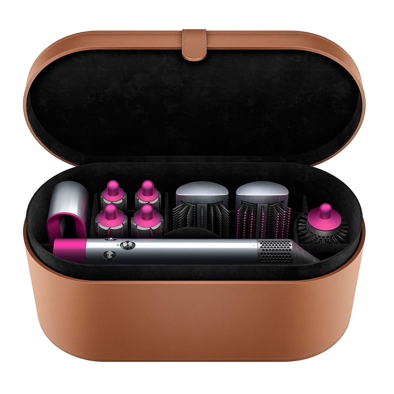 Стайлер Dyson Airwrap HS01 (фуксия) для разных типов волос с кейсом, сумкой и расческами