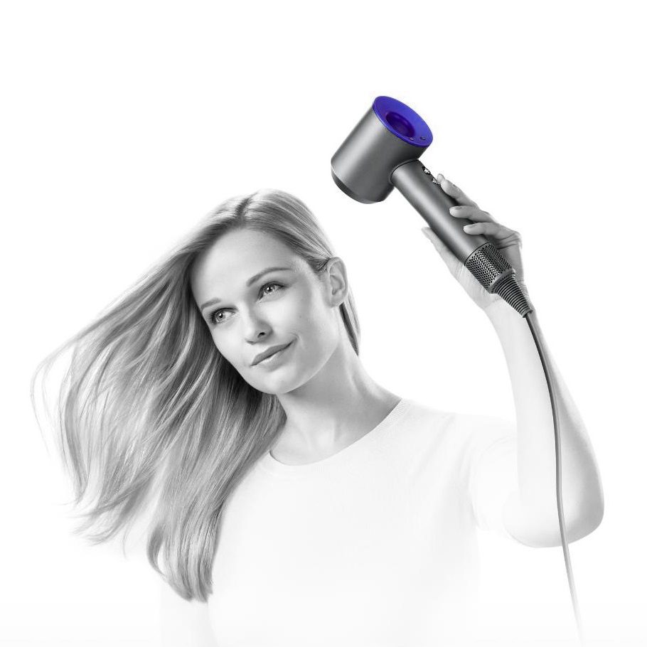 Фен Dyson Supersonic HD07 (черный/серебристый) с 5 насадками и дорожным чехлом