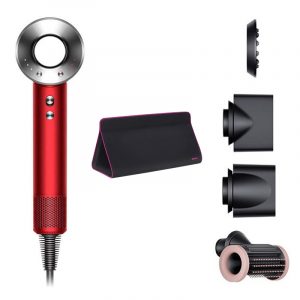 Фен Dyson Supersonic HD15 (Красный) с 4 насадками в чехле