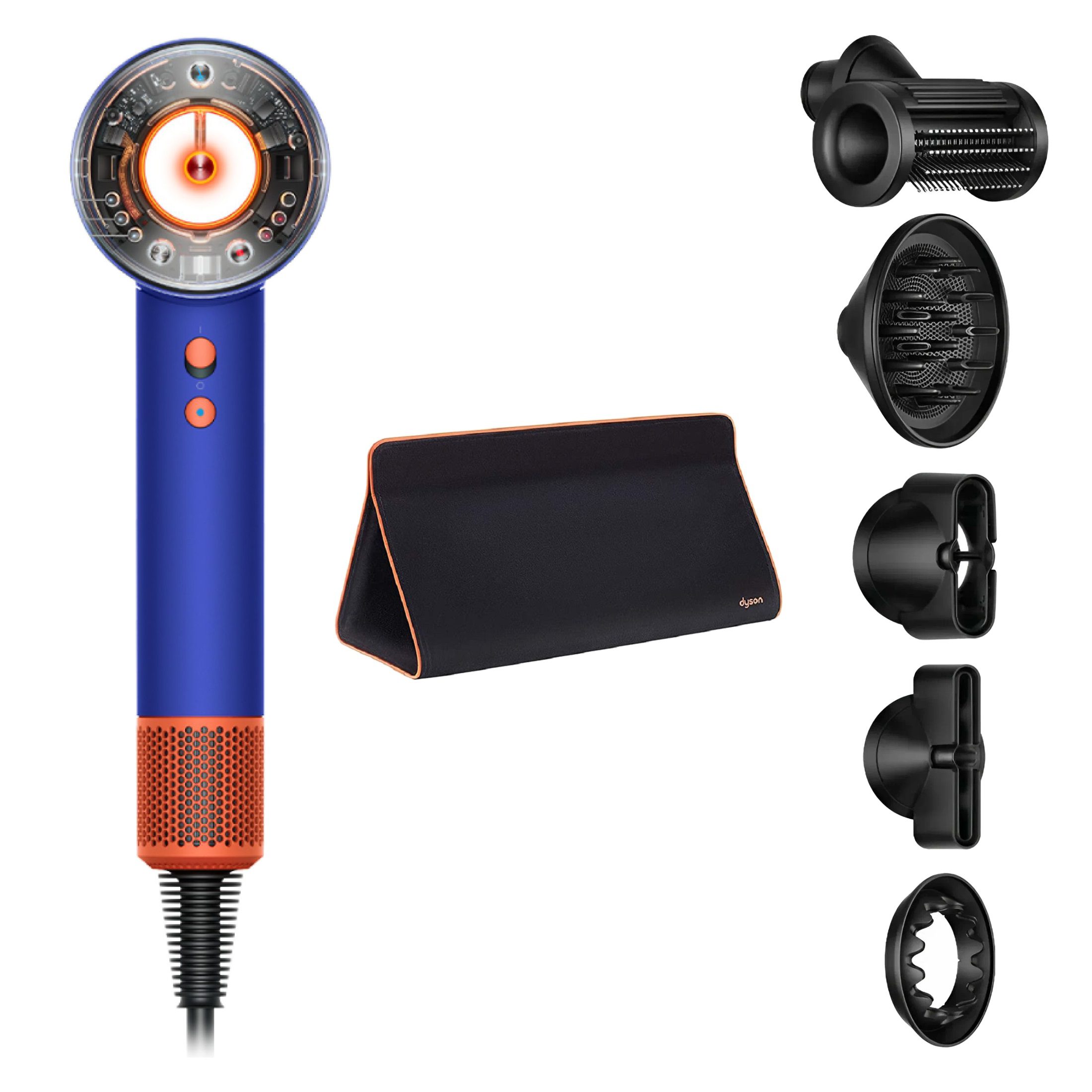 Фен Dyson HD16 Supersonic Vinca Blue Topaz Orange + чехол