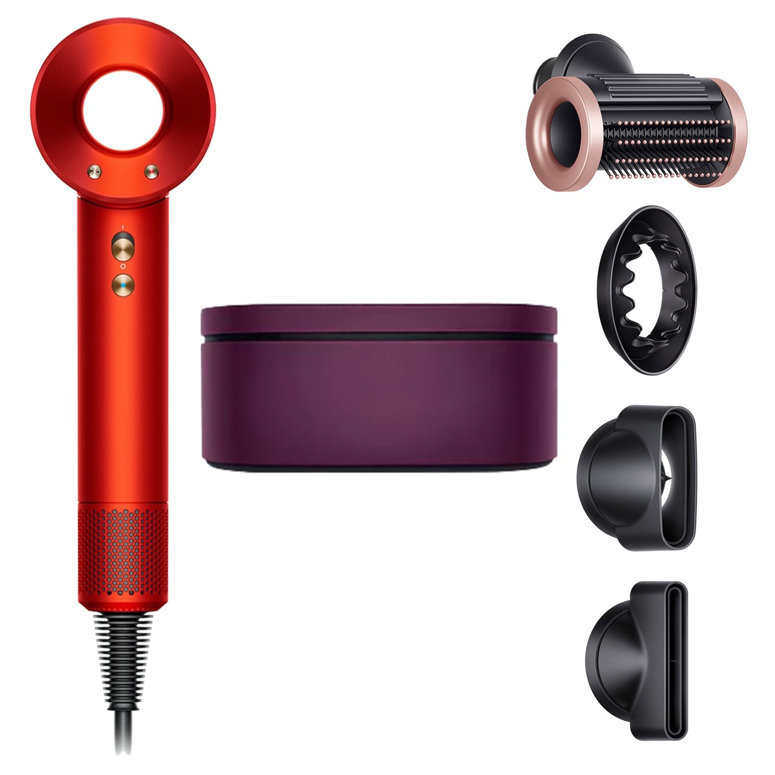 Фен Dyson Supersonic HD15 Topaz Orange с 4 насадками