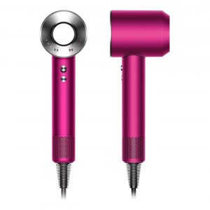 Фен Dyson Supersonic HD07 (фуксия/яркий никель) с 5 насадками, дорожным чехлом и подставкой