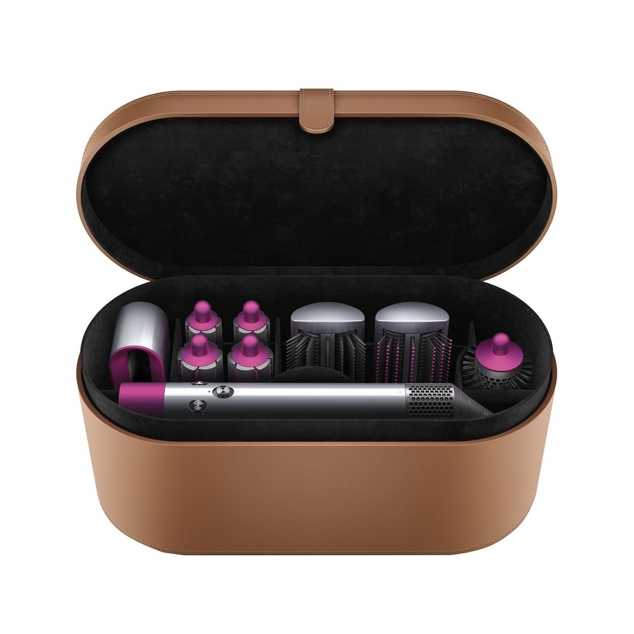 Стайлер Dyson Airwrap HS01 (фуксия) для разных типов волос с кейсом и расческами