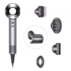 Фен Dyson Supersonic HD07 (белый) с 5 насадками и дорожным чехлом