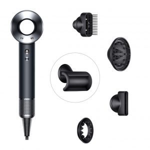 Фен Dyson Supersonic HD07 (черный/серебристый) с 5 насадками и дорожным чехлом