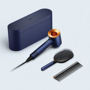 Фен Dyson Supersonic HD07 синий медный с 5 насадками в чехле и расческами