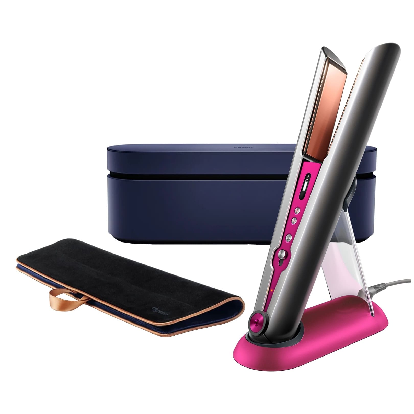 Выпрямитель Dyson Corrale в чехле цвет никель/фуксия