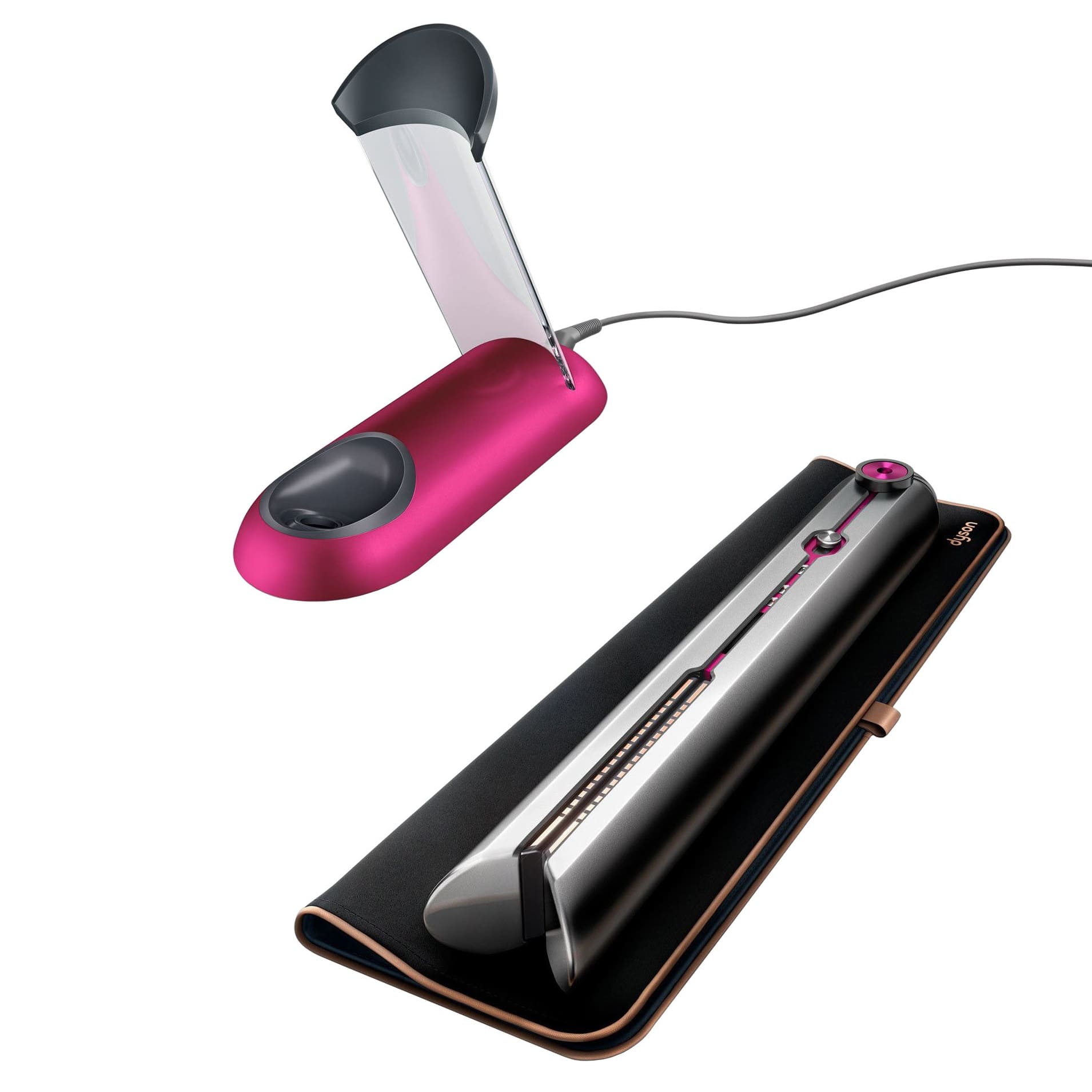 Выпрямитель Dyson Corrale в чехле цвет никель/фуксия