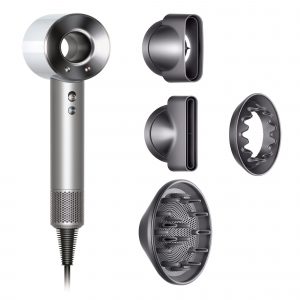 Фен Dyson Supersonic HD03 (белый) с дорожным чехлом и 4 насадками