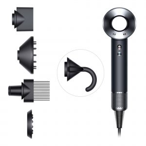 Фен Dyson Supersonic (черный/серебристый) с 5 насадками